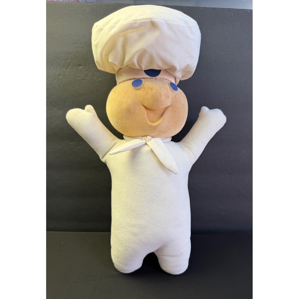 Pillsbury Doughboy Plush 16in 1996 Poppin Fresh Giggling Sound Mascot Vintage‎